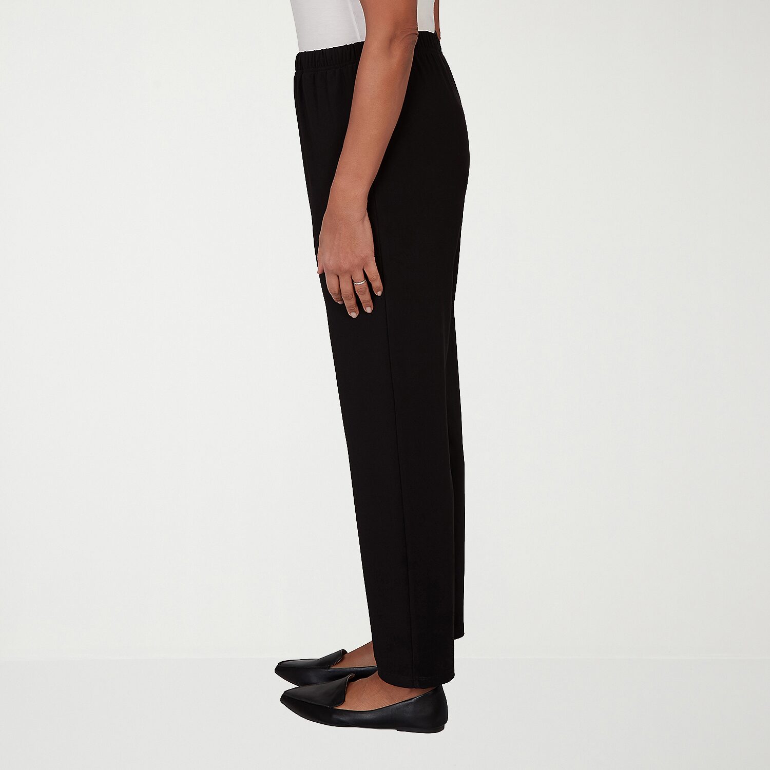 Alfred Dunner Classics Womens Straight Mid Rise Pull-On Pant