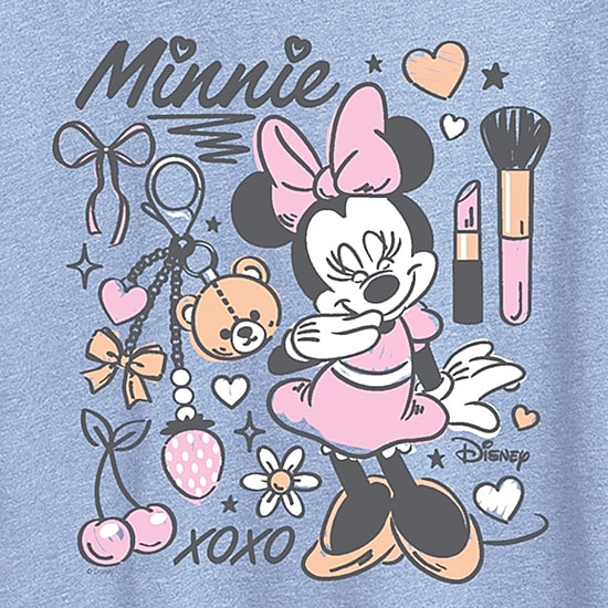 Womens Crew Neck Short Sleeve Regular Fit Minnie Mouse Graphic T-Shirt