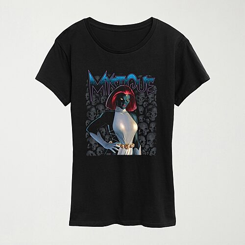 Womens Crew Neck Short Sleeve Regular Fit Marvel Graphic T-Shirt, X-large, Black
