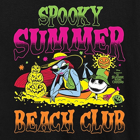 Womens Crew Neck Short Sleeve Regular Fit Nightmare Before Christmas Graphic T-Shirt