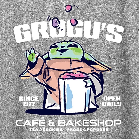Womens Crew Neck Short Sleeve Regular Fit Baby Yoda Star Wars Graphic T-Shirt