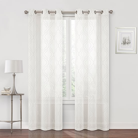 Regal Home Sterling Matte Grommet Top Sheer Curtain Panel
