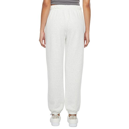 Flirtitude Boyfriend Womens Juniors Cuffed Mid Rise Fleece Active Jogger Pant