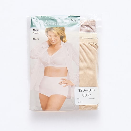 Underscore Nylon Womens 3 Pack Brief Panty