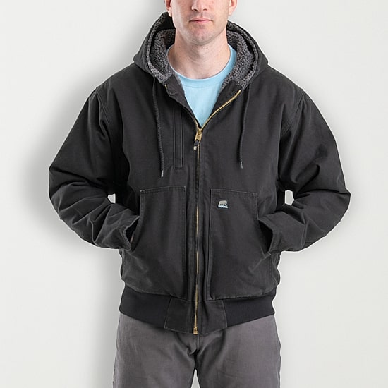 Berne Flex180 Mens Hooded Heavyweight Big and Tall Work Jacket