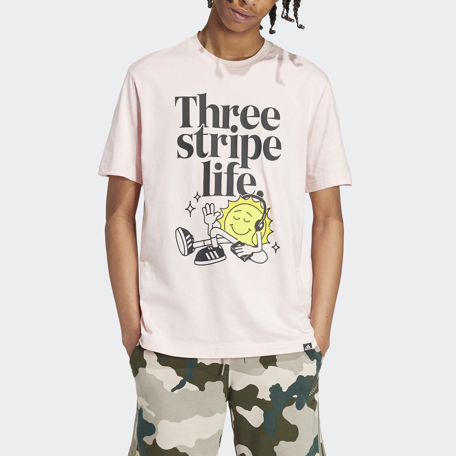adidas Mens Crew Neck Short Sleeve Regular Fit Graphic T-Shirt