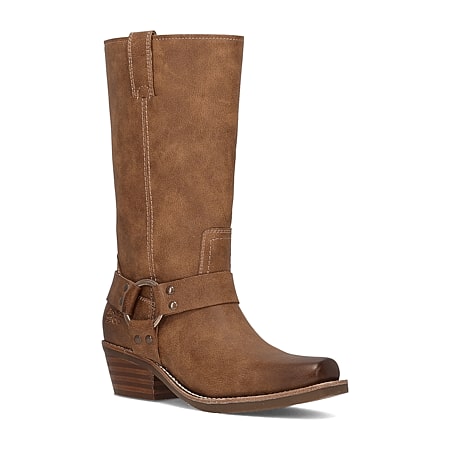 RM Rebecca Minkoff Womens Sona Stacked Heel Motorcycle Boots