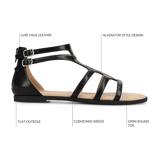Journee Collection Womens Genneva Gladiator Sandals