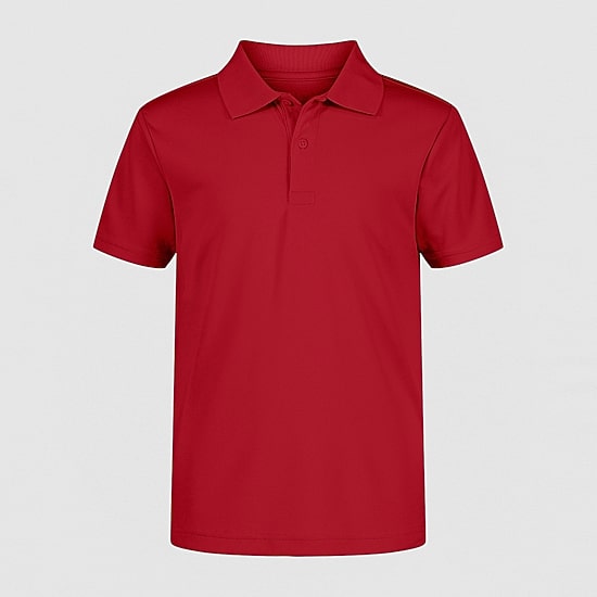 IZOD Performance Mesh Boys Short Sleeve Regular Fit Wrinkle Resistant Moisture Wicking Polo Shirt