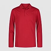 IZOD Little & Big Kid Boys Long Sleeve Regular Fit Wrinkle Resistant Moisture Wicking Polo Shirt