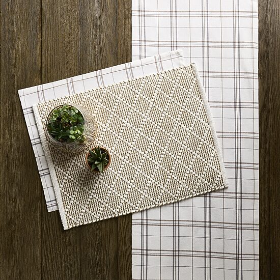 Linden Street Windowpane Table Runner