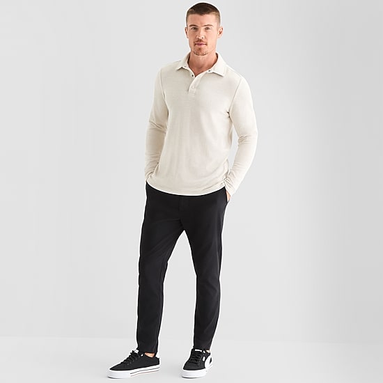 Stylus Mens Regular Fit Long Sleeve Polo Shirt