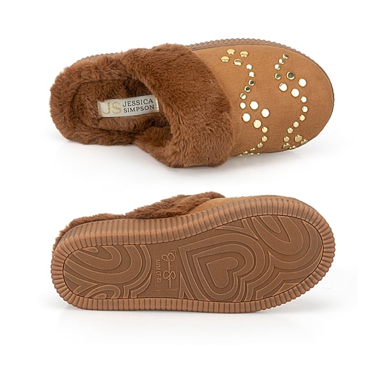 JS Jessica Simpson Studded Womens Clog Slippers