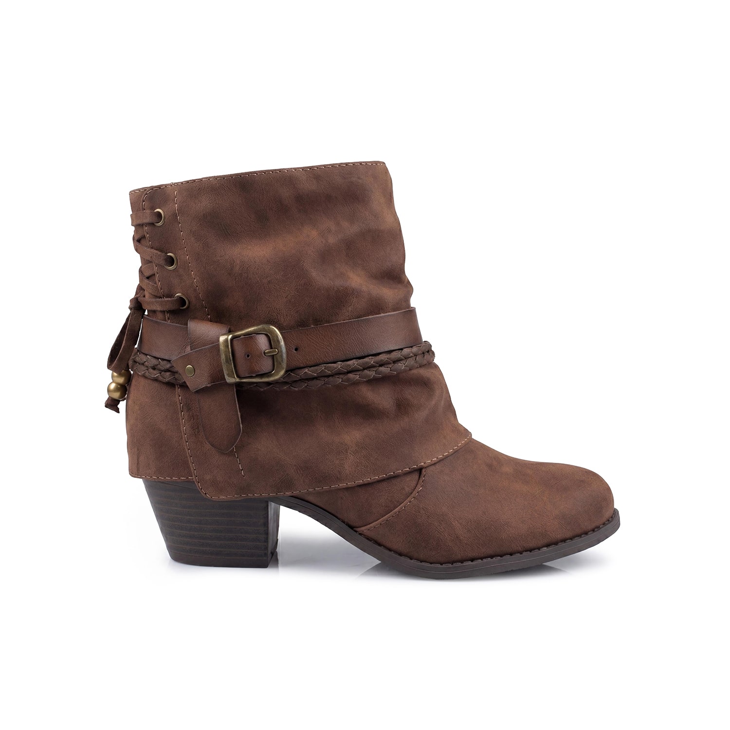 Pop Womens Encinitas Block Heel Booties