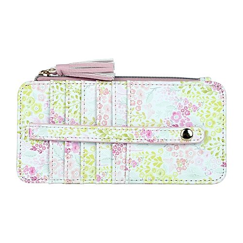 Julia Buxton Thin Card Case Womens Rfid Blocking Front Pocket Wallet In Pink