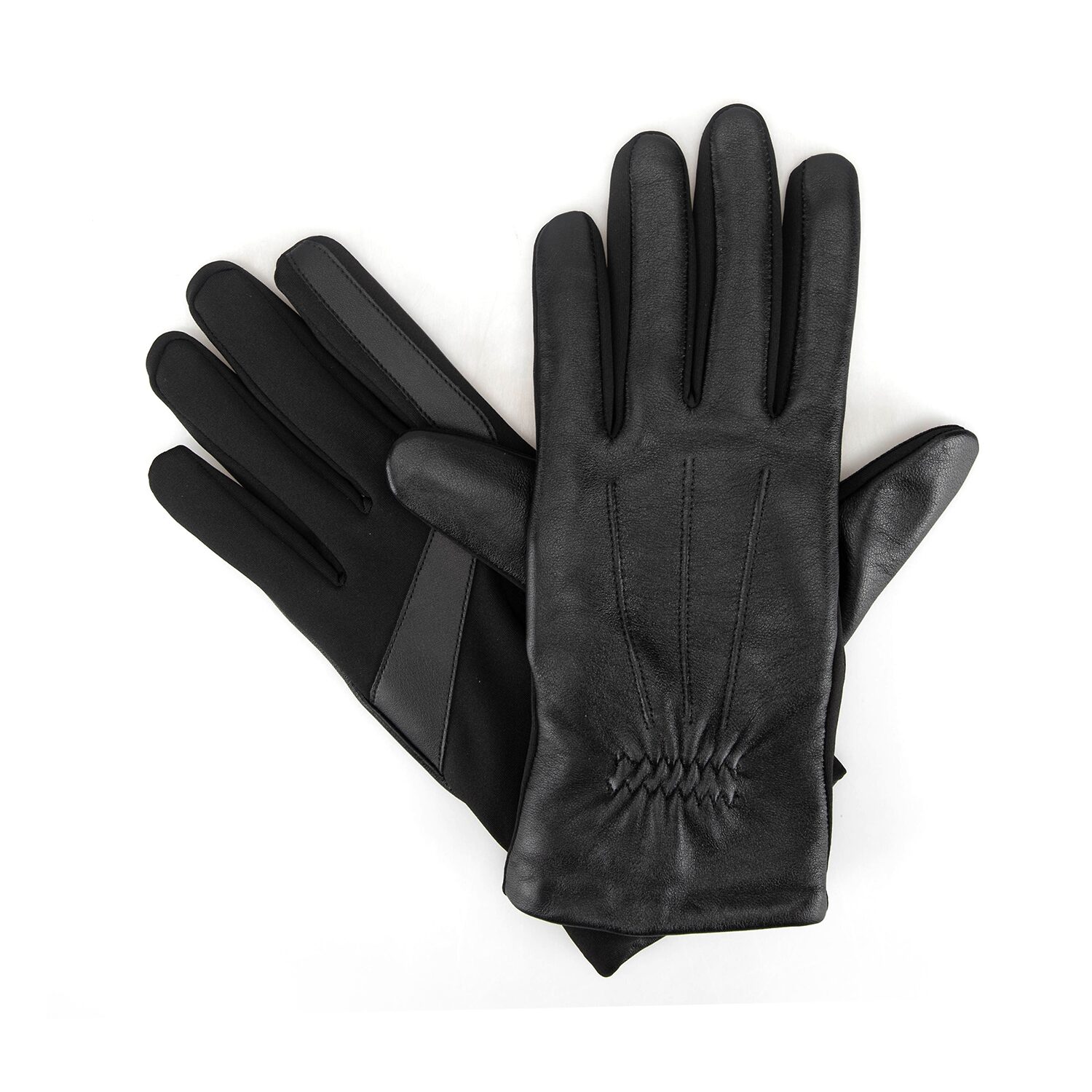 Isotoner Leather 1 Pair Touch Screen Enabled Gloves
