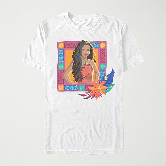 Womens Juniors Crew Neck Short Sleeve Regular Fit Moana Graphic T-Shirt