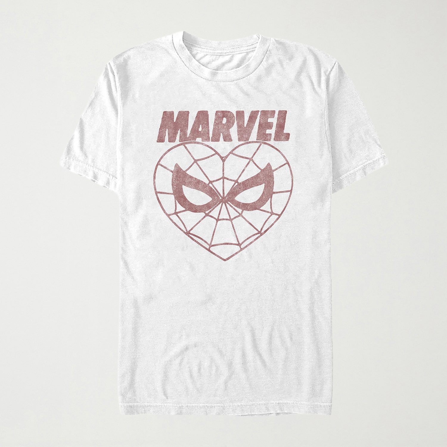 Spidey Heart Womens Juniors Crew Neck Short Sleeve Regular Fit Spiderman Graphic T-Shirt