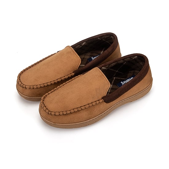 Wembley Contrast Microsuede Venetian Mens Moccasin Slippers