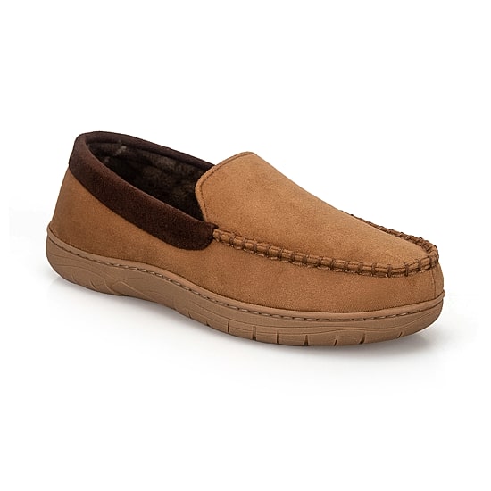 Wembley Contrast Microsuede Venetian Mens Moccasin Slippers