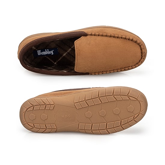 Wembley Contrast Microsuede Venetian Mens Moccasin Slippers