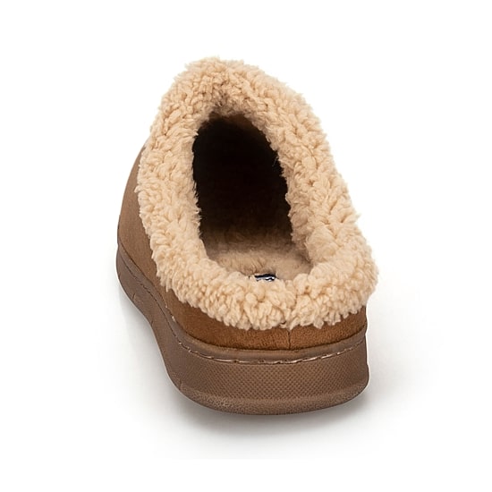 Wembley Sherpa Collar Microsuede Mens Memory Foam Clog Slippers
