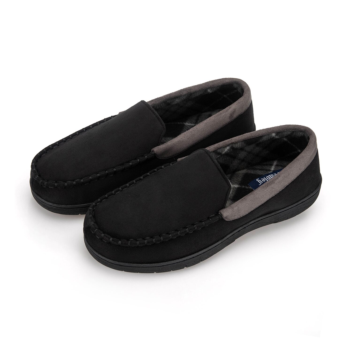 Wembley Contrast Microsuede Venetian Mens Moccasin Slippers