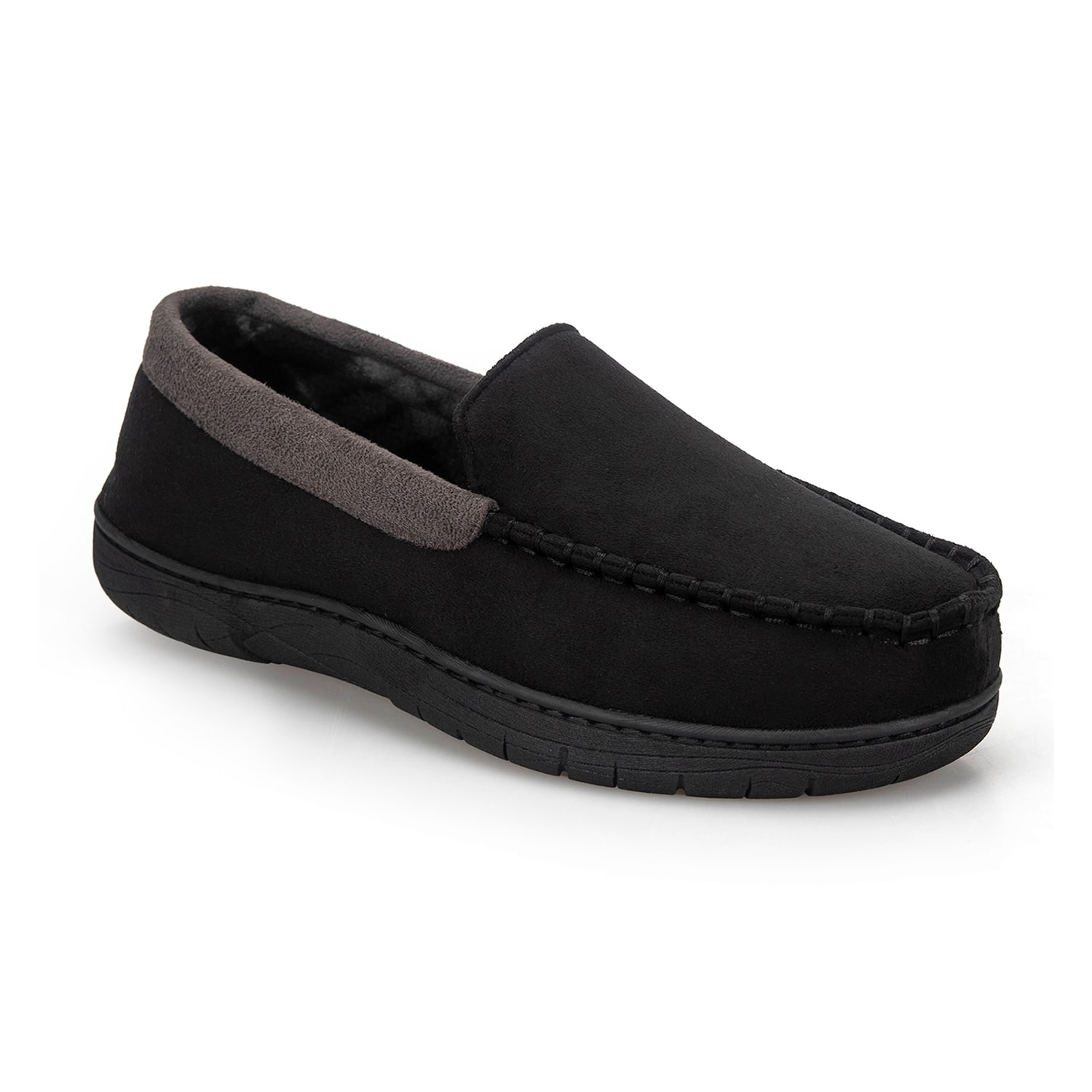 Wembley Contrast Microsuede Venetian Mens Moccasin Slippers