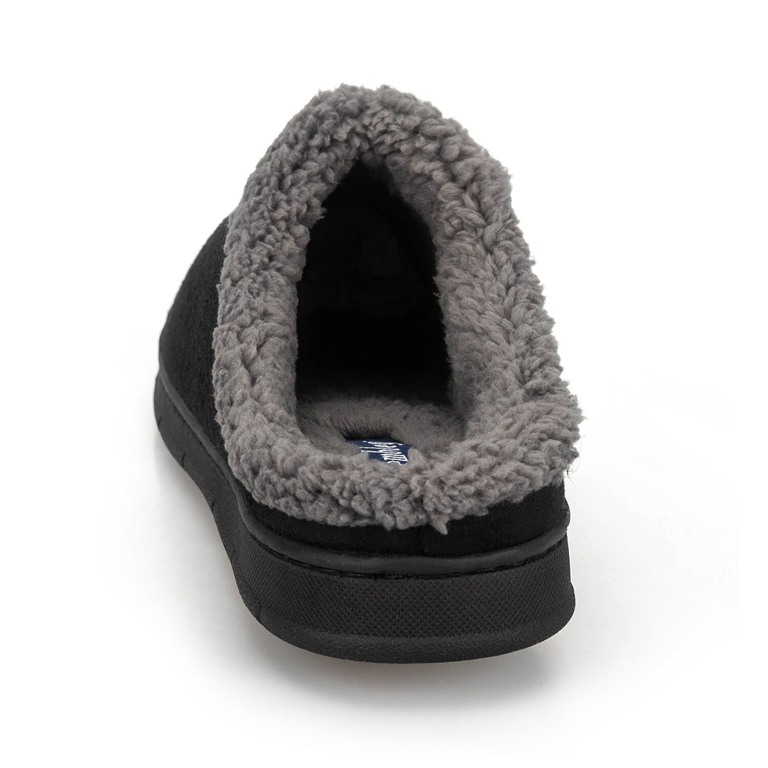 Wembley Sherpa Collar Microsuede Mens Memory Foam Clog Slippers