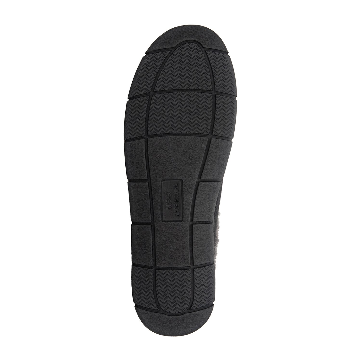 Wembley Sherpa Collar Microsuede Mens Memory Foam Clog Slippers