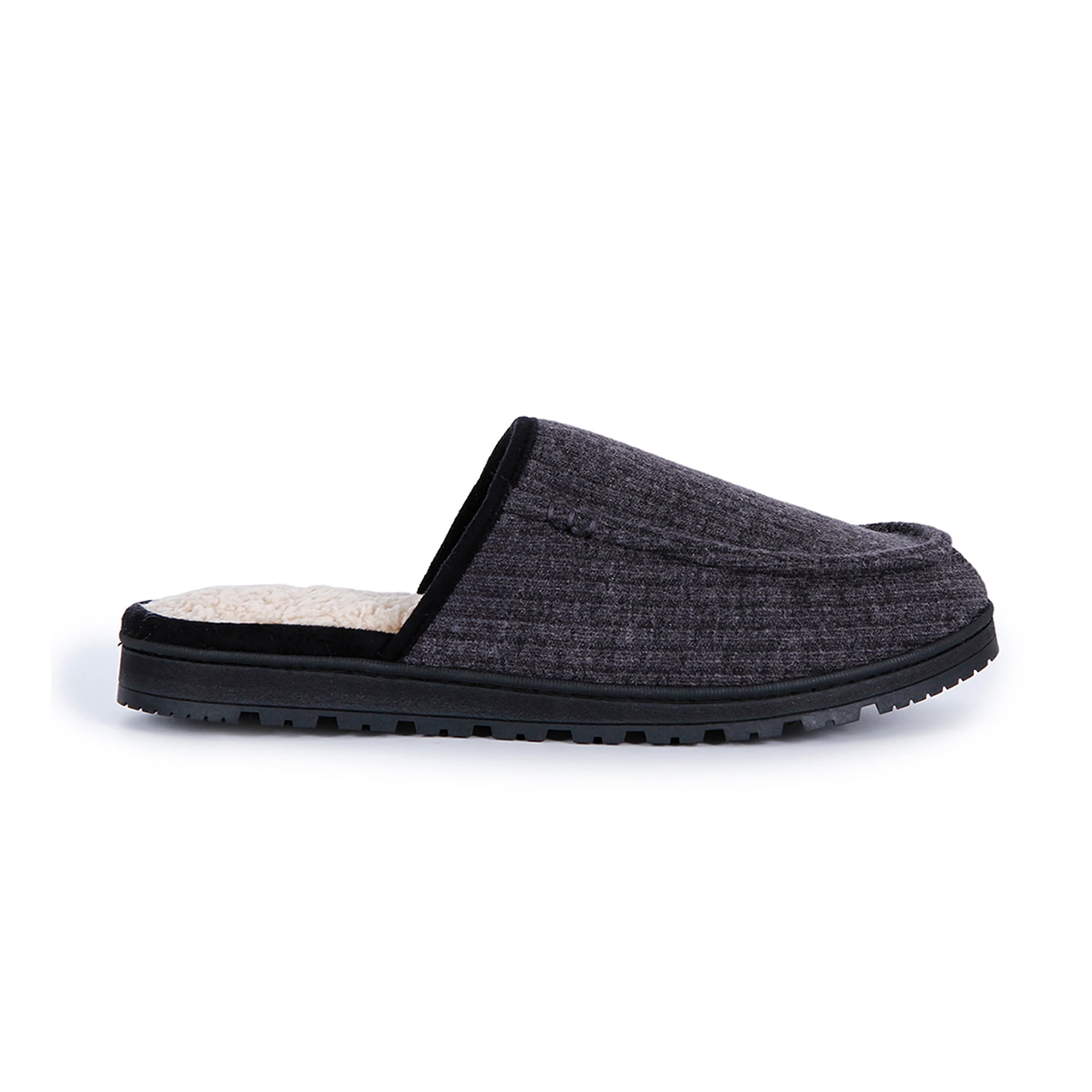 Isotoner Ribbed Sweater Knit Mens Clog Slippers