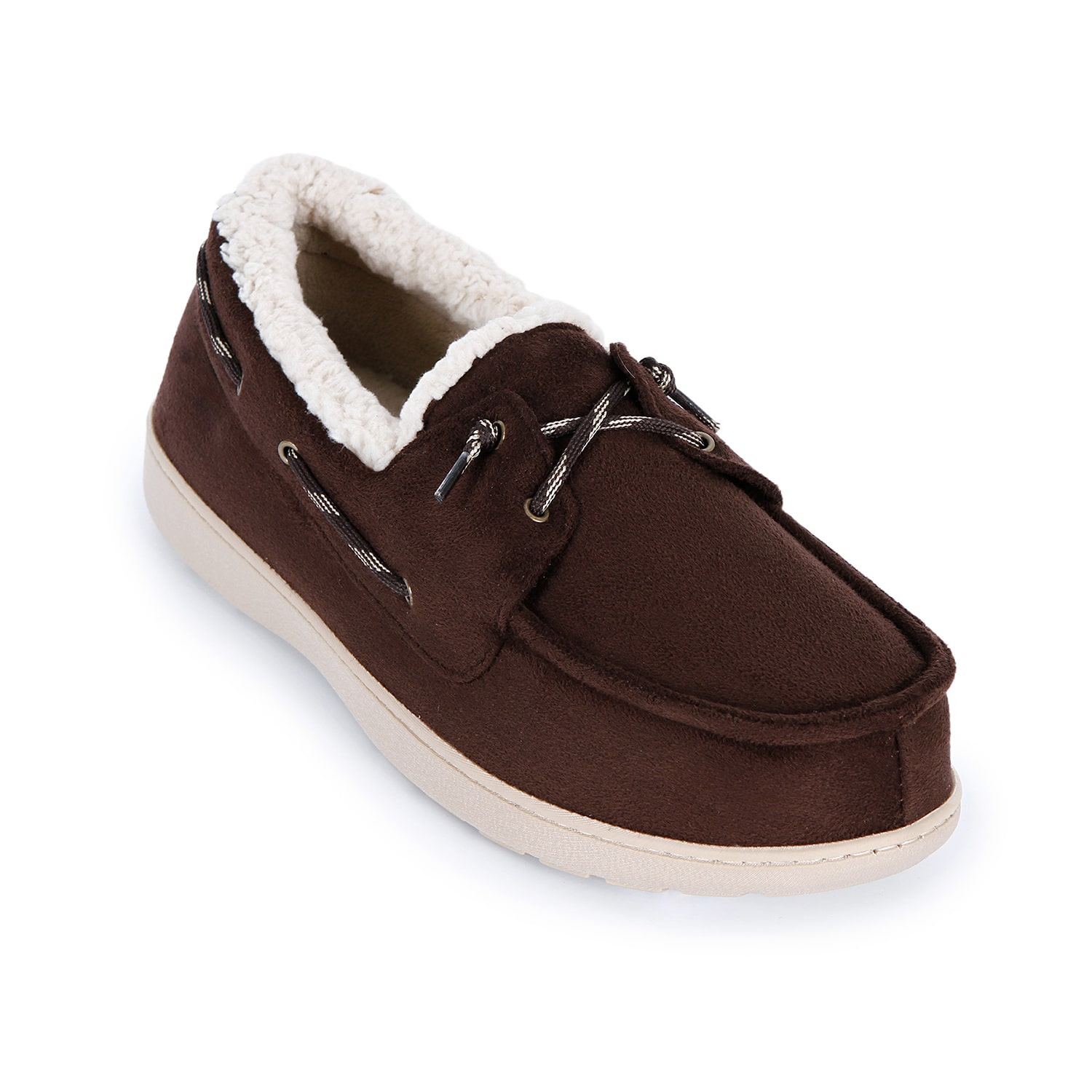Isotoner Sherpasoft Boater Moccasin Mens Slippers