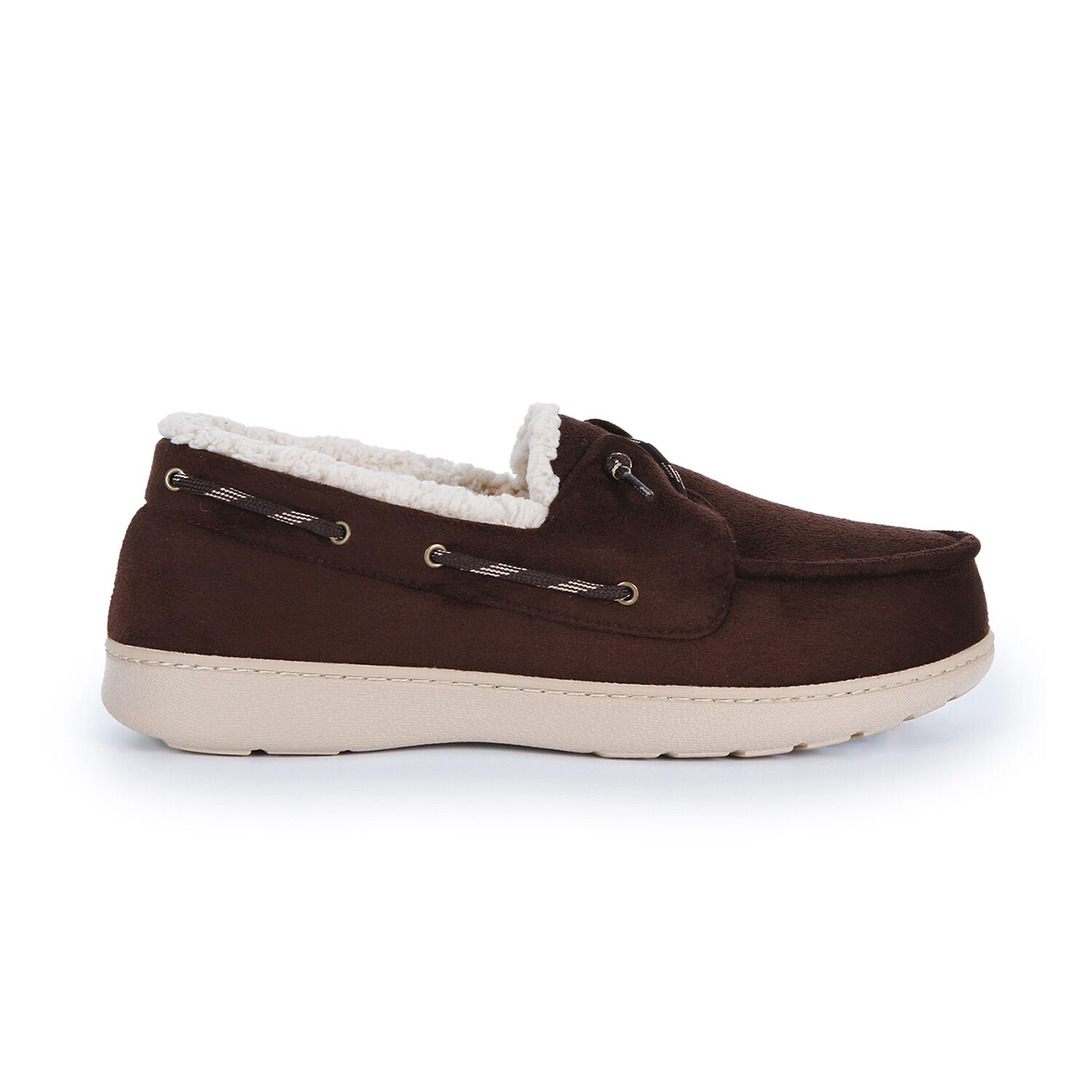 Isotoner Sherpasoft Boater Moccasin Mens Slippers