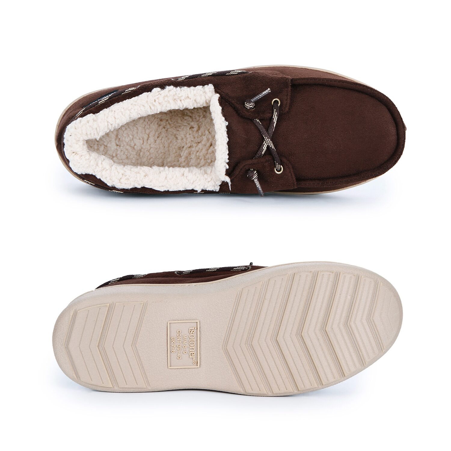 Isotoner Sherpasoft Boater Moccasin Mens Slippers