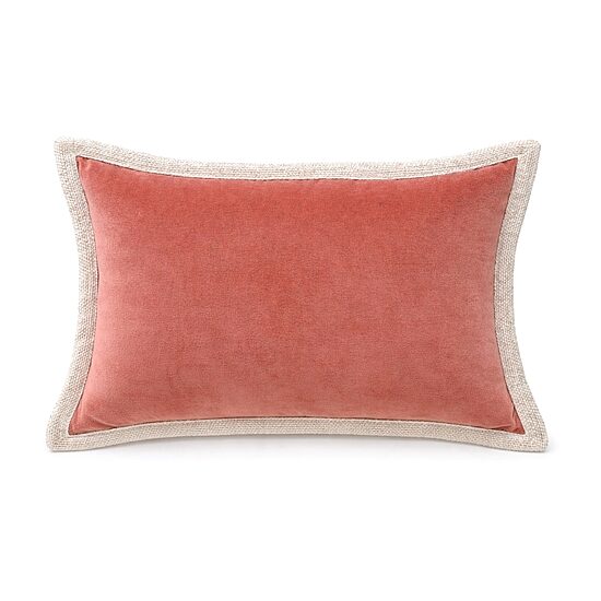 Vibhsa Velvet Solid Stritch Rectangular Throw Pillow