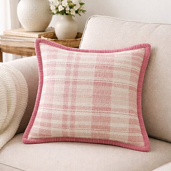 Vibhsa Soft Velvet Flange Square Throw Pillow