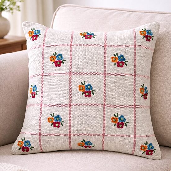Vibhsa Daisy Floral Square Throw Pillow