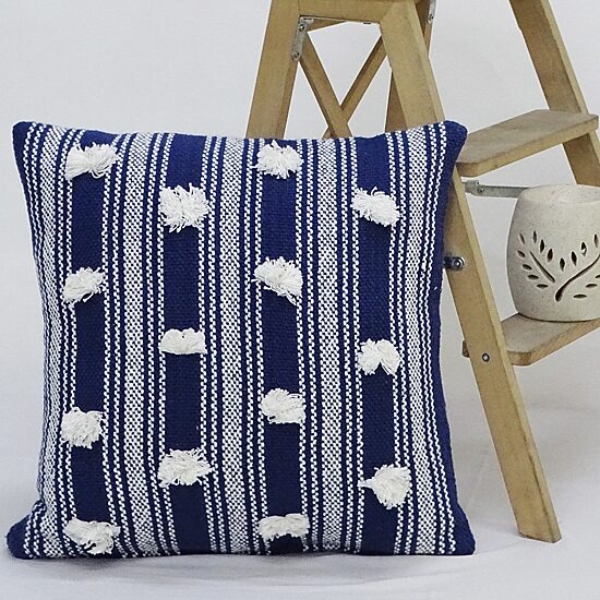 Vibhsa Poms Square Throw Pillow