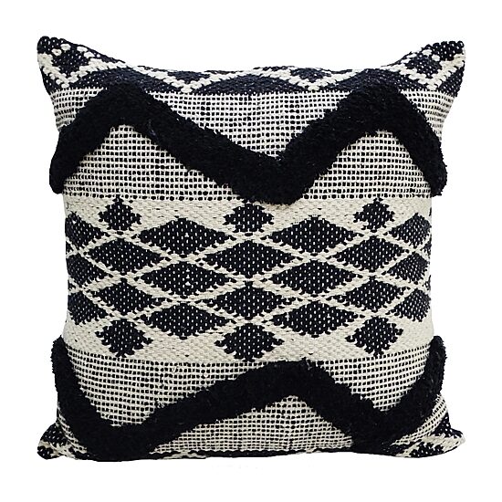 Vibhsa Tufted Chevron Square Throw Pillow