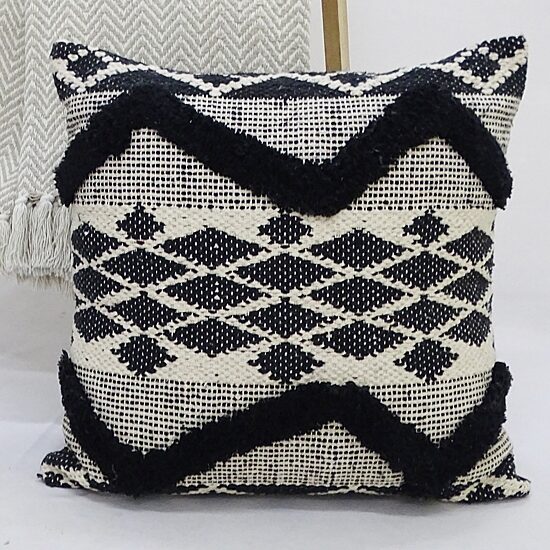 Vibhsa Tufted Chevron Square Throw Pillow