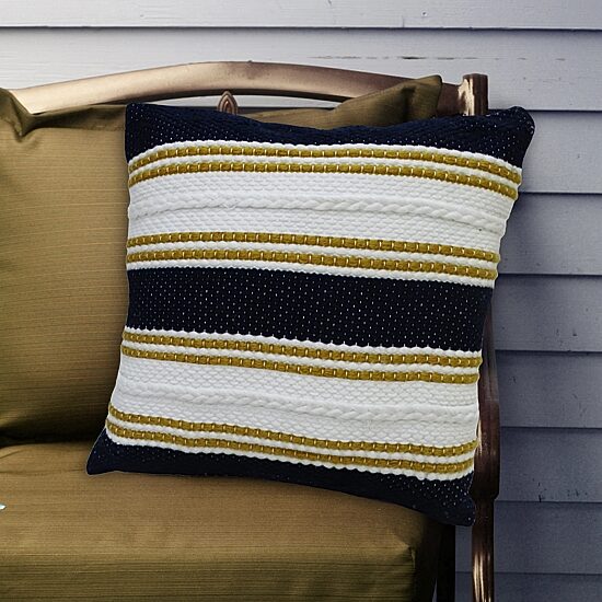 Vibhsa Braid Square Throw Pillow