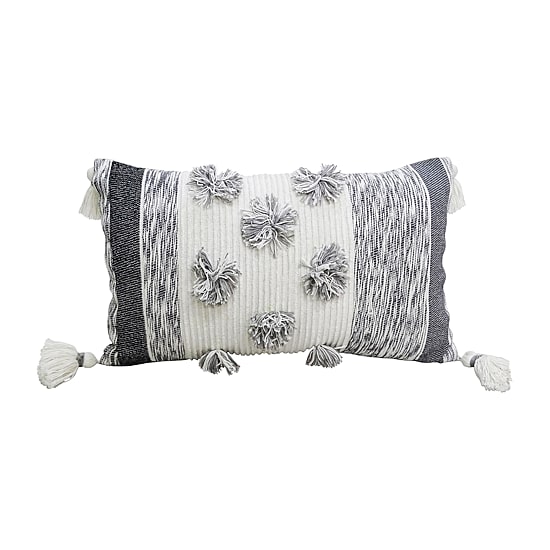 Vibhsa Melange Sreipes Rectangular Throw Pillow