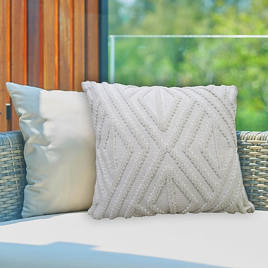 Vibhsa Out White Square Throw Pillow