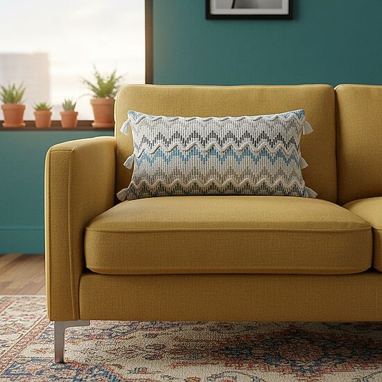 Vibhsa Chevron Braid Rectangular Throw Pillow