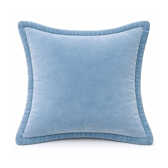 Vibhsa Soft Blue Flange Square Throw Pillow
