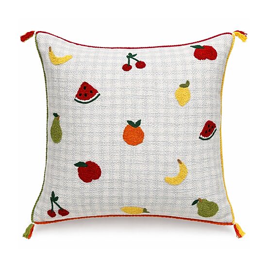 Vibhsa Tiny Fruits Square Throw Pillow