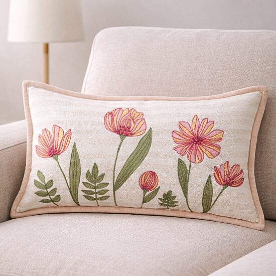 Vibhsa Poppy Garen Rectangular Throw Pillow