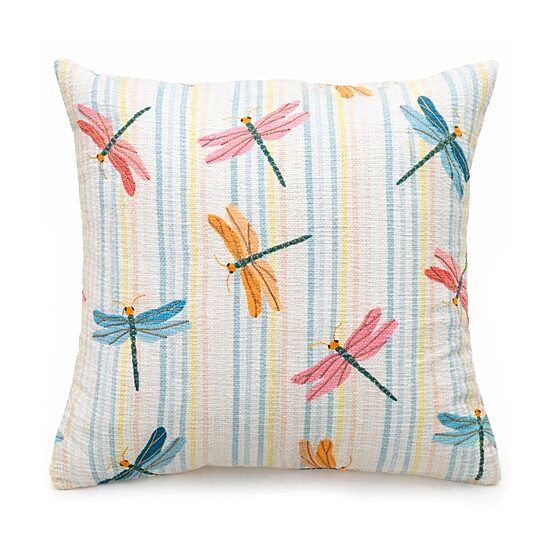 Vibhsa Dancing Dragonflies Square Throw Pillow