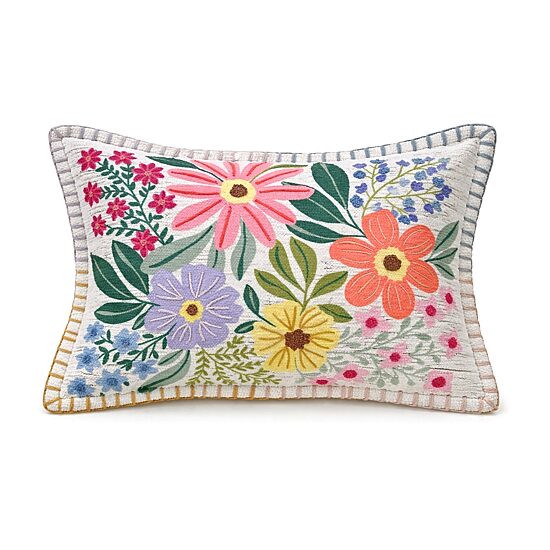 Vibhsa Backyard Garden Rectangular Throw Pillow