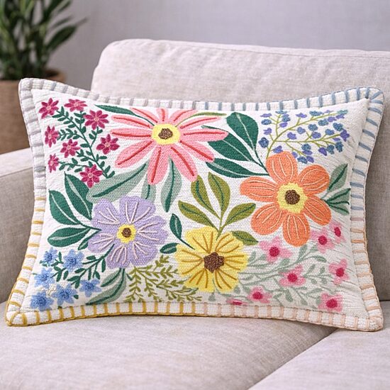 Vibhsa Backyard Garden Rectangular Throw Pillow